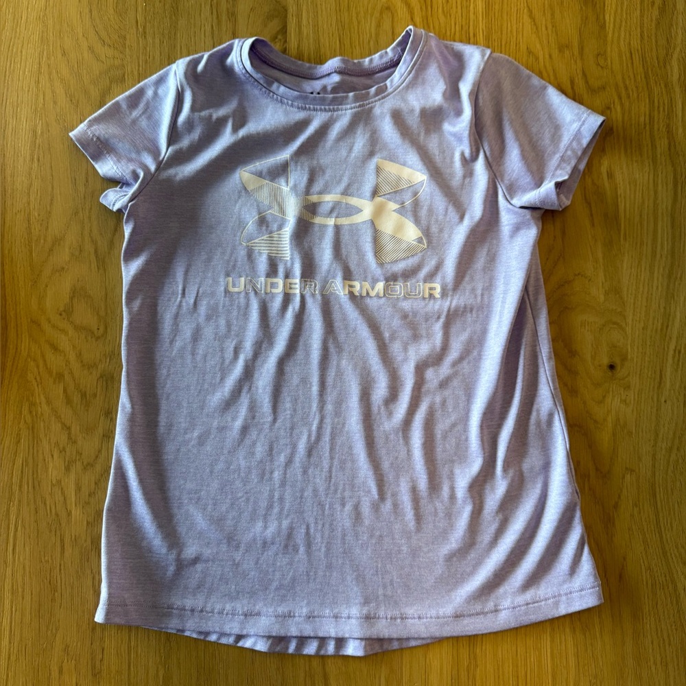 Under Armour Kids Lavender Tee - youth medium